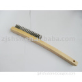 scratch brush with wooden handle/wire brush/steel wire brush/wooden brush